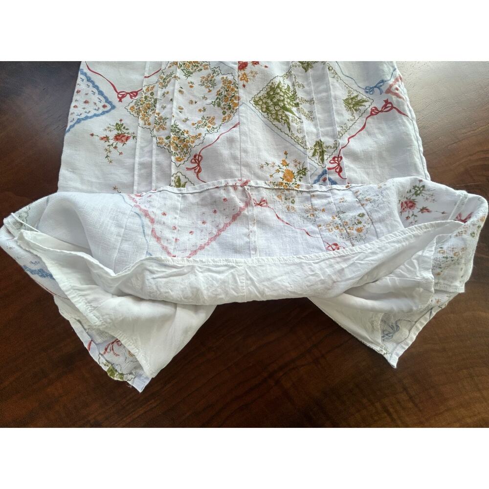 Rare Reformation Pierce Linen Midi Dress Coquette Floral Bows Size 0 Fits 2/4 S - Picture 8 of 8